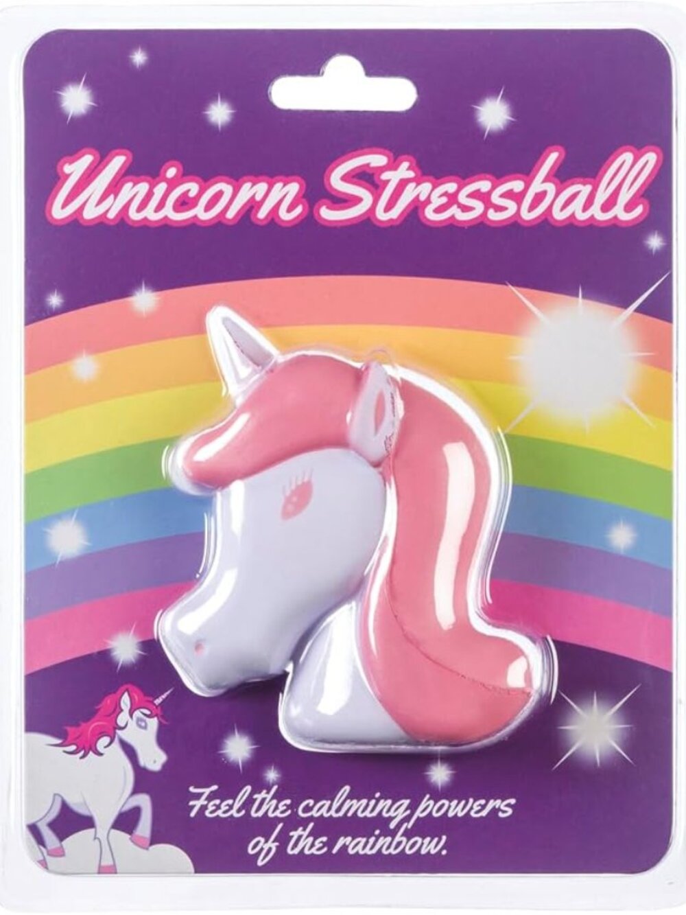 Toysmith Unicorn Pink & White Foam Stressball-Sealed Pkg-NEW